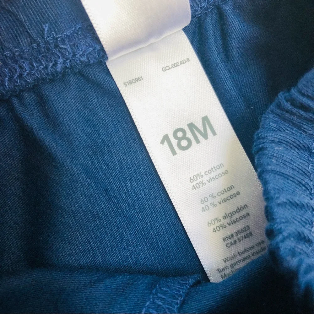 CARTERS SHORT SLEEVE DRESS FLORAL BLUE WHITE STRIPES 18MO NWT - Picture 4 of 7